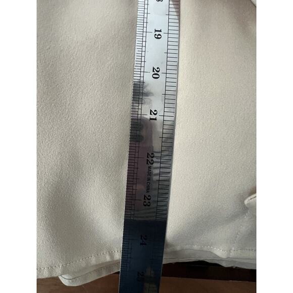 Authentic Mulberry Ivory Cream Blouse Button Down Bow Tie Size 2 - Picture 6 of 10